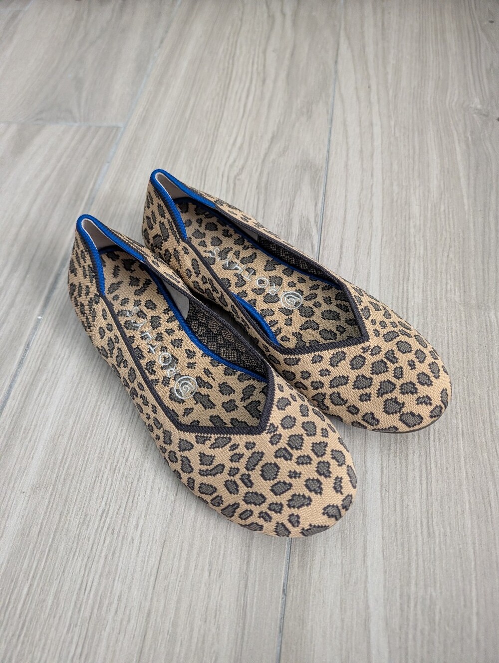 Rothy's Leopard Print Round Toe Flats Size 7.5